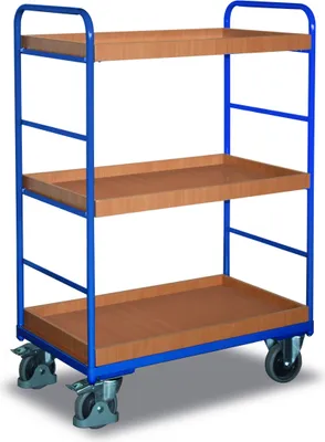 Produktbild von Etagenwagen mit 3 Kästen - Traglast 250 kg - 1.530 x 800 x 1.260 mm (HxBxT)