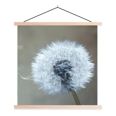 Produktbild von MuchoWow® Textilposter Löwenzahn - Blume - Pflanze 60x60 cm mit holzfarbenen Rahmen - Wanddekoration