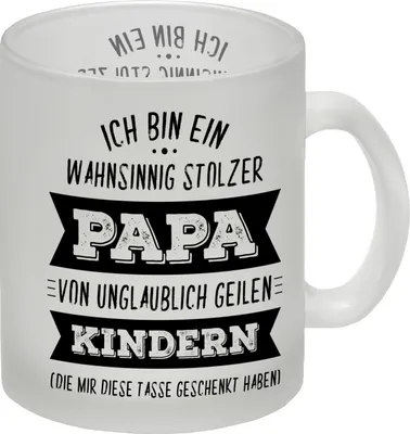 Produktbild von Ich bin ein wahnsinnig stolzer Papa Glas Tasse
