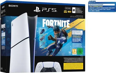 Immagine prodotto di Console digitale PlayStation 5 Slim, pacchetto Fortnite Flowering Chaos, 1000 V-Bucks, oggetti cosmetici esclusivi