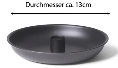 Zdjęcie produktu dla Novaliv Świecznik na świece walcowe, zestaw 2 szt. CZARNY Średnica 13 cm Boże Narodzenie Wieniec adwentowy Podstawka pod świecę scandic chic candle holder Świecznik na świece walcowe Miska dekoracyjna Dekoracja stołu nowoczesny salon