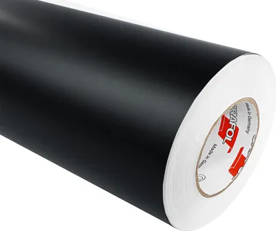 Produktbild von DecoMeister Möbelfolie selbstklebend 100x50 cm - Schwarz Matt - Einfarbig Klebefolie für Möbel - Klebefolie Möbel für einfache Anwendung, ideal für die Renovierung von Küche oder Bad - Möbelfolie