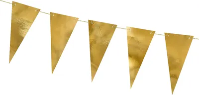 Produktbild von DIY Goldene metallic Wimpelkette 2m