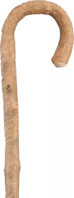 Produktbild von Gastrock Holz-Gehstock – Braun – Eschenholz – Rindenfrei – Länge 94 cm – Rundgriff – 300 Gramm – Vernickelte Spitzenklemme – Handgefertigt