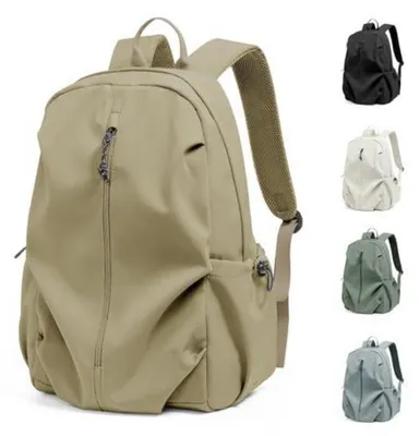 Immagine prodotto di Zaino per studenti adolescenti, zaino da giorno con scomparto per laptop da 14 pollici, color kaki, dimensioni 45x32x17 cm