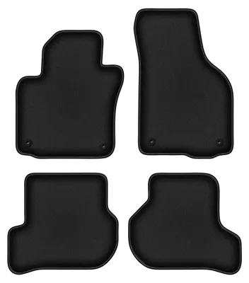 Image de Tapis de sol en moquette pour Skoda Yeti 2009-2017 (crossover) – jeu 4 pièces, noirs, sur mesure – Wielganizator DURBAN