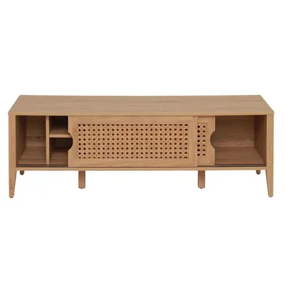 Immagine prodotto di Calicosy - Mobile TV con 2 porte scorrevoli, decorazione in rattan