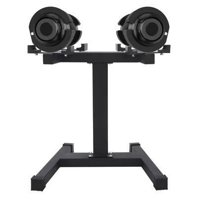 Image de Supports pour haltères Supports pour poids d'haltères Stockage d'haltères Noir max 136kg