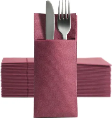 Produktbild von 1250 Softpoint Besteckservietten Bestecktaschen bordeaux