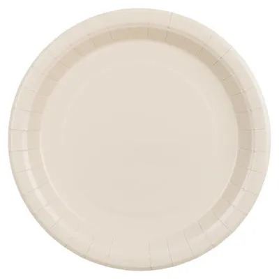 Produktbild von 6 Stück Pappteller, rund, beige, 23 cm Durchmesser