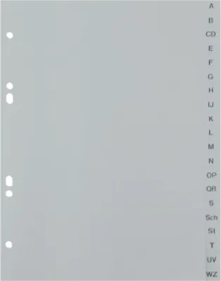 Produktbild von Register 325 A5 20tlg A-Z grau.