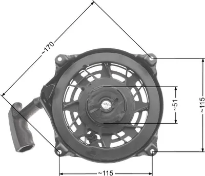 Obrázek produktu pro Náhradní startér B&S Quantum 497680 NZ545