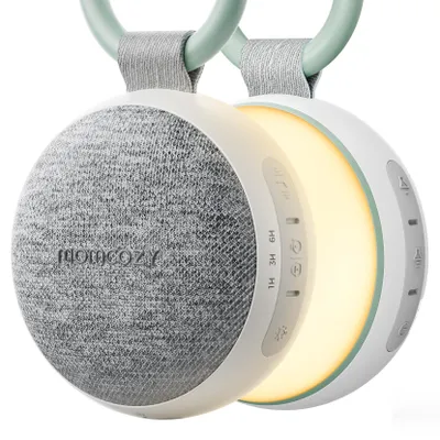 Productafbeelding van Momcozy WN06 Witte Ruismachine voor Baby's met Nachtlampje, Groen – Wit