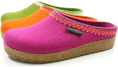 Produktbild von Haflinger Damen Hausschuh Pantoffel Wolle Grizzly Francisco 711053, Größe:41 EU, Farbe:Orange