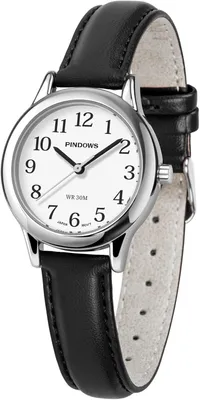 Image de Montre à quartz analogique minimaliste pour femmes, boîtier doré et bracelet en cuir noir, montre élégante et à la mode pour tous les jours