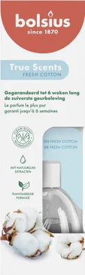 Produktbild von Bolsius True Scents Raumduft Fresh Baumwolle 60 ml
