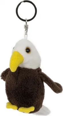 Produktbild von Schlüsselanhänger Weißkopfseeadler, 13cm, Tiere Schlüsselring Schlüssel Tier Plüsch Adler Vogel