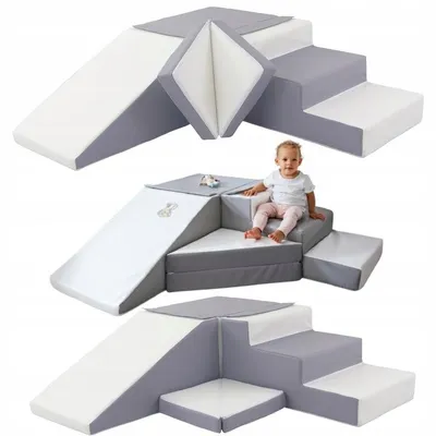 Produktbild von 4 große Schaumstoffblöcke, Spielplatzrutsche und Treppe für Kinder