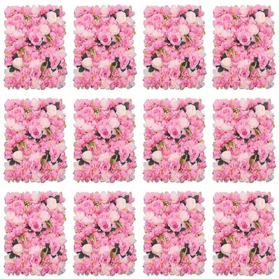 Image de Tapis muraux en fleurs artificielles avec des roses en 3D