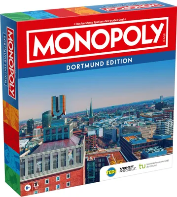 Produktbild von Winning Moves Monopoly Dortmund Brettspiel mit legendären Orten & Dortmunder Highlights