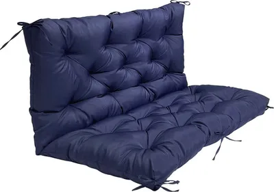 Produktbild von (150 * 100 * 10CM, Navy blau) Wasserdichte Outdoor-Stuhlkissen, getuftete Sitzkissen für Innen- und Außenbereiche für Terrassenmöbel, Bankkissen Terrassenkissen für Gartenmöbel