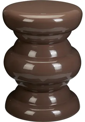 Obrázek produktu pro Konferenční stolek, kovový, Ø 32 x 41,5 cm - hnědý