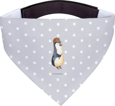 Produktbild von Mr. & Mrs. Panda Halstuch Hund Wenn Papa es nicht reparieren kann, sind wir am Arsch - Grau Pastell - Geschenk, Muttertag, Vatertag, Dad Bester Vater, Hunde, Pinguin, Für