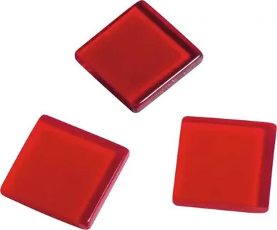 Produktbild von Acryl-Mosaiksteine 1x1 cm 205 Stk transparent rot