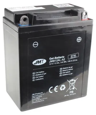 Produktbild von JMT Gel Batterie YB12AL-A2 12V 12Ah 160A 134x80x161mm