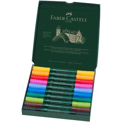 Obrázok produktu pre Faber-Castell Albrecht Dürer, Čierna, Modrá, Hnedá, Zelená, svetlo modrá, Svetlozelená, Oranžová, Ružová, Červená, Žltá, Zelená, 10 farba/farieb, Kolo, Box, 10 kusov