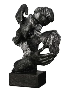 Immagine prodotto di Gilde Skulptur, Paar, "Addiction", Poly, schwarz, anthrazitfarben, silberfarben, VE 1, L. 12 cm, B. 18.5 cm, H. 28 cm 89315 4001250893158