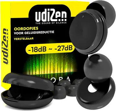 Productafbeelding van Oordoppen voor slapen, 18dB tot 27dB geluidsreductie, silicone, herbruikbaar, met opbergzak