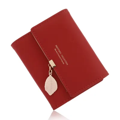 Produktbild von Mofut Geldbörse, Damen-Geldbörse,Blattkarten-Halter,kleine Mini-Kompakt-Geldbörse Münztasche mit Reißverschluss und ID-Fenster