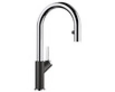 Immagine prodotto di BLANCO CARENA-S Vario SILGRANIT look bicolore argento granito nero/cromo