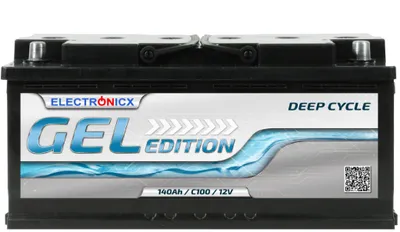 Obrázok produktu pre Bateria Electronicx GEL 140 Ah 12 V ▶ Karavany a lode  Solárne napájanie | Edícia