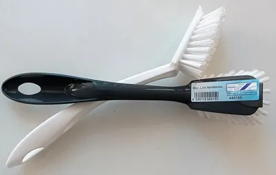 Produktbild von Spülbürste Plastik blau weiße Kunstborsten Schulz mit Aufhängloch