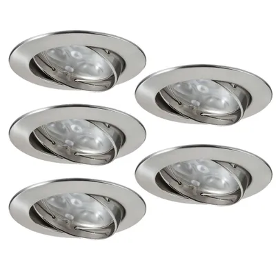 Produktbild von Paulmann 925.18, Einbaustrahler, 5 Glühbirne(n), LED, 15 W, 3000 K, Metallisch
