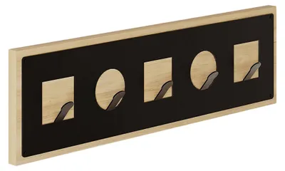 Produktbild von Garderobe/Kleiderbügel Isildur, Kleiderhalter, Wand-Kleiderständer-Struktur, Wandgarderobe, 54x2 h16 cm, Eiche