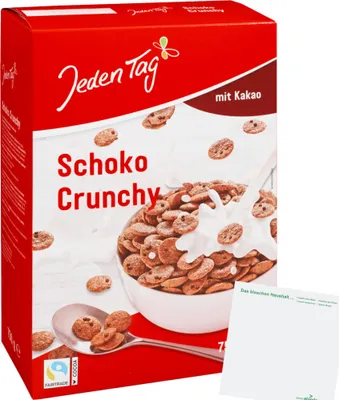 Produktbild von Jeden Tag Schoko Crunchy (750g Packung) + usy Block