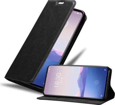 Obrázok produktu pre Cadorabo kryt pre MEIZU 16Xs ochranný kryt v čiernej farbe puzdro na mobilný telefón kryt magnetické zatváranie