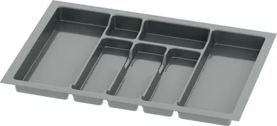 Produktbild von Sossai Besteckeinsatz Divio für Schubladen 70cm | 63 x 43 cm | Anthrazit Besteckkasten Schubladeneinsatz