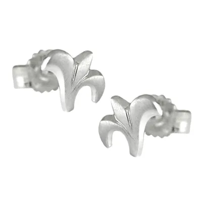 Produktbild von Ohrstecker Ohrring 7x6mm kleine Blüte mattiert Silber 925 silber 7x6mm