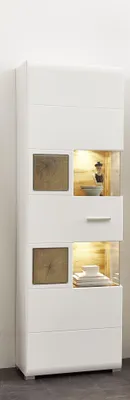 Produktbild von Innostyle Fun Plus Vitrine inkl. LED-Beleuchtung Holzwerkstoff/Eiche Altholz Weiß/Braun