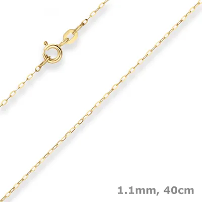 1-1mm-Ankerkette-flach-aus-333-Gelbgold-40cm
