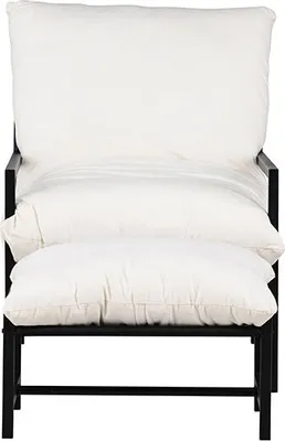 Produktbild von Corso Loungesessel mit Fußhocker schwarz.