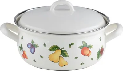 Produktbild von Riess Country Fruit Garden Kasserolle mit Deckel Ø18 cm 1,5 Liter Emaille