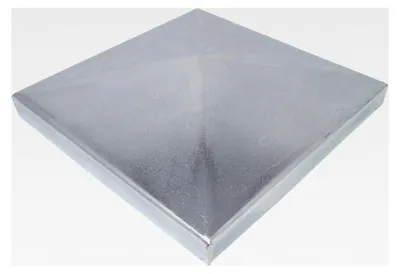 Produktbild von 10 x Pfostenkappe Pyramide aus verzinktem Stahl für Pfosten 120 x 120 mm