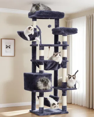 Productafbeelding van Grote Kattenkrabpaal met Platforms en Speelgoed
