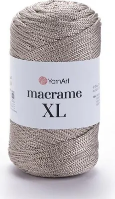 Produktbild von YarnArt Macrame XL 3 mm – Polyester-Kordel | Farbe 156 Cappuccino | Stabil, leicht & perfekt für Makramee & Deko - 250g