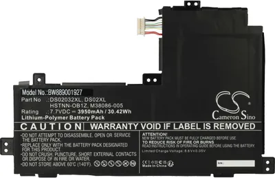 Produktbild von vhbw Akku kompatibel mit HP 4K2K3PA, 3G0N5UA, 4K2K0PA, 4K2K2PA, 4K2K1PA, 40Q85UA, 3G0N5UAR, 42U52UAR, 42U52UA Notebook (3950 mAh, 7,7 V, Li-Polymer)